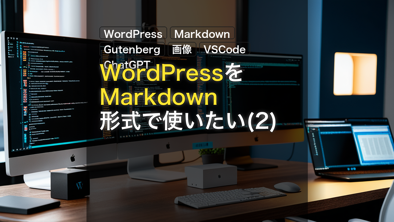 WordPressをMarkdown形式で使いたい(2) — WordPress, Markdown, Gutenberg