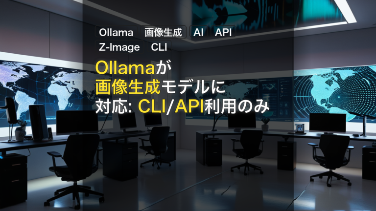 Ollamaが画像生成モデルに対応: CLI/API利用のみ — Ollama, 画像生成, AI