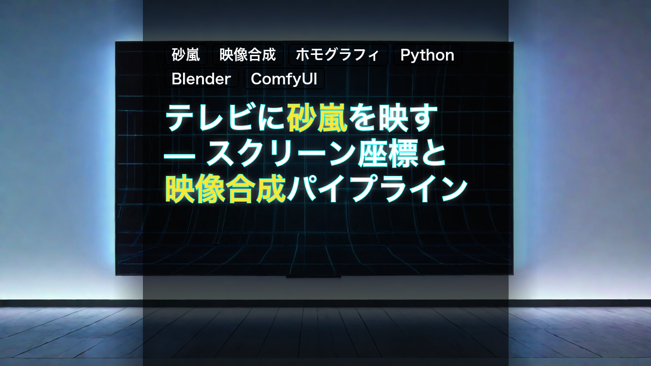 テレビに砂嵐を映す — スクリーン座標と映像合成パイプライン — 砂嵐, 映像合成, ホモグラフィ