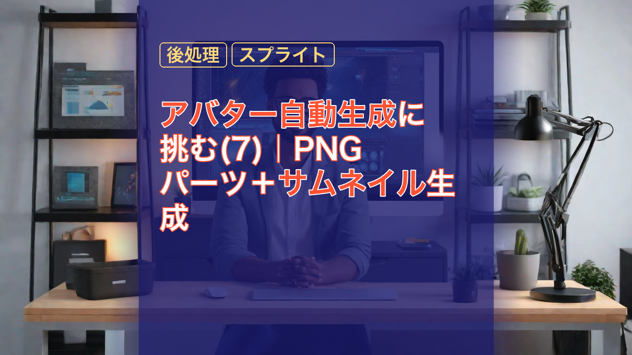 アバター自動生成に挑む(7)｜PNGパーツ＋サムネイル生成 — アバター, 自動生成, PNGパーツ