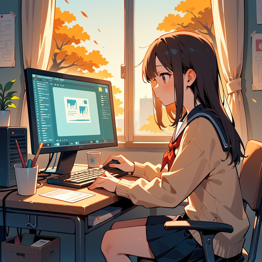 Turbo / アニメ系 er_sde 12 step — 8 step とほぼ同構図、画面テキストや小物が微妙に違う程度