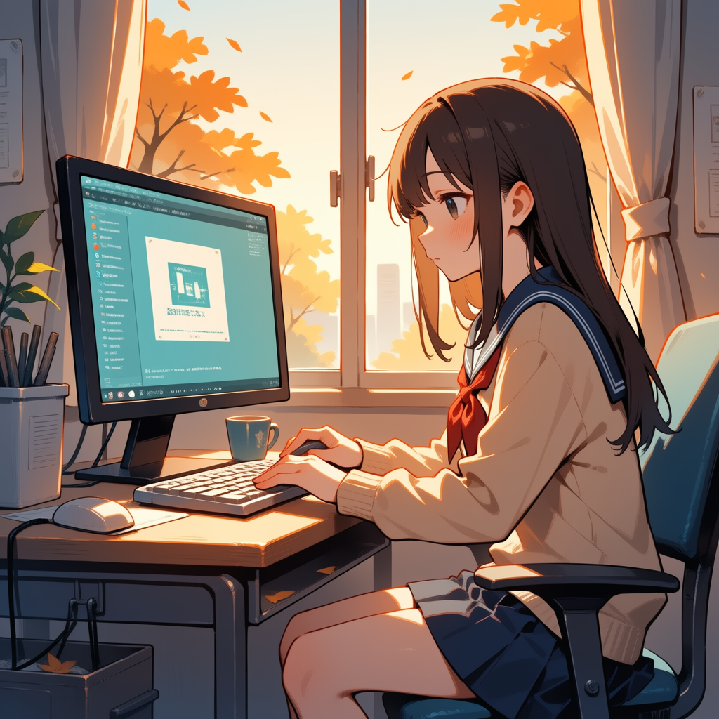 Turbo / アニメ系 euler_a 8 step — er_sde と類似構図だが背景がやや甘く、線がソフト