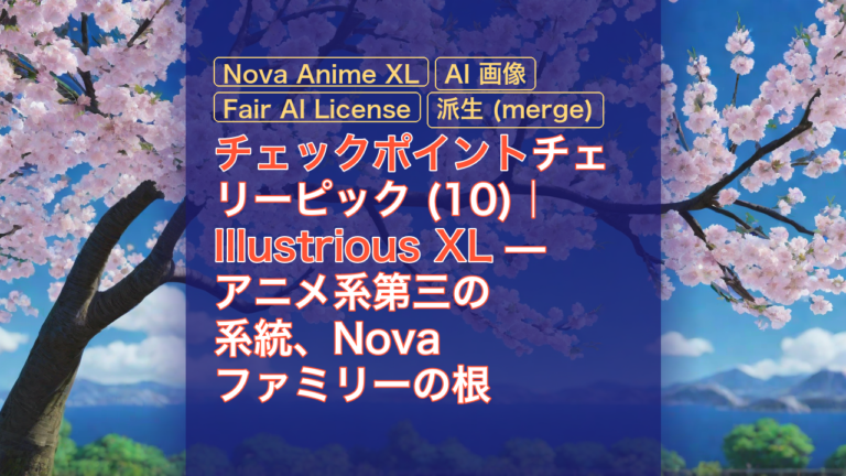 チェックポイントチェリーピック (10)｜Illustrious XL — アニメ系第三の系統、Nova ファミリーの根 — Illustrious XL, Nova Anime XL, AI 画像