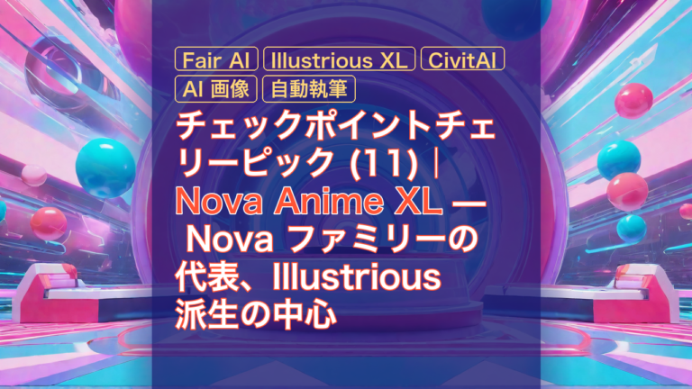 チェックポイントチェリーピック (11)｜Nova Anime XL — Nova ファミリーの代表、Illustrious 派生の中心 — Nova Anime XL, Fair AI, Illustrious XL