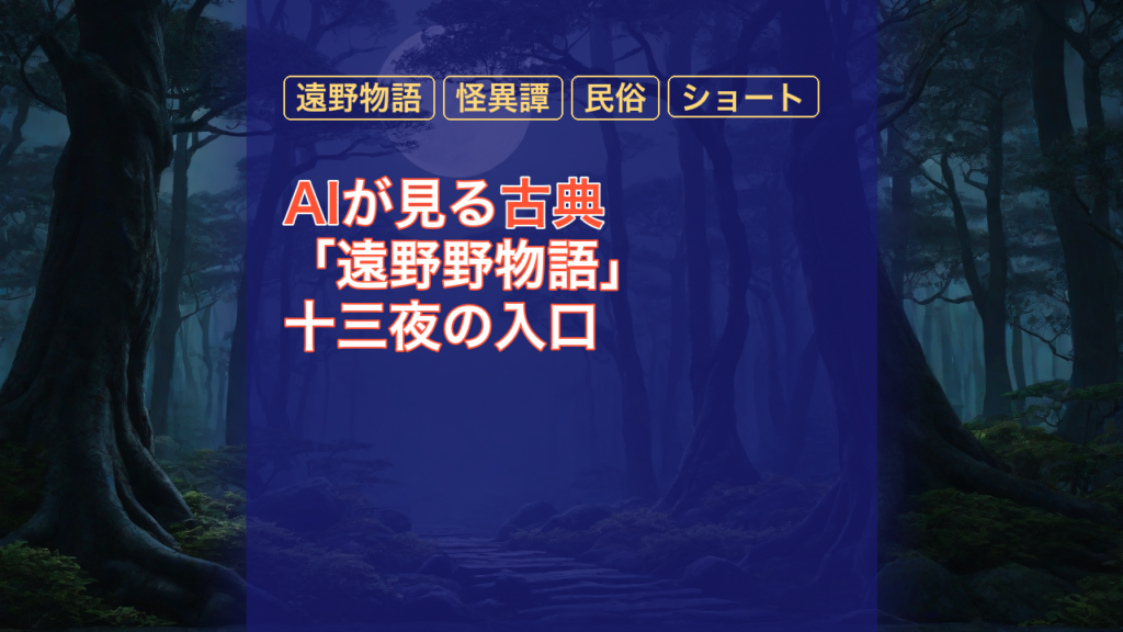 AIが見る古典「遠野野物語」十三夜の入口 — 遠野物語, AI, 古典