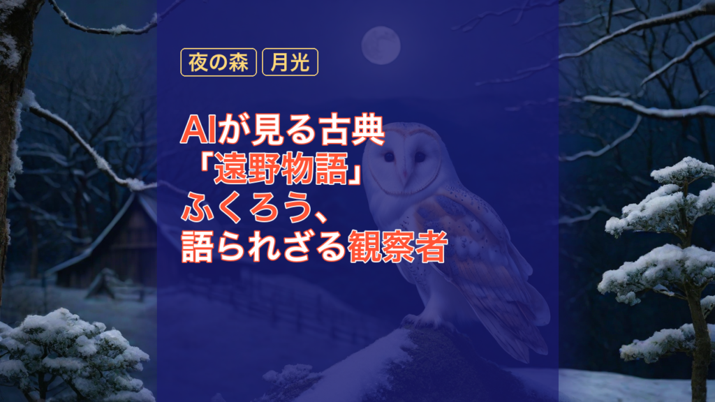 AIが見る古典「遠野物語」ふくろう、語られざる観察者 — 遠野物語, ふくろう, AI