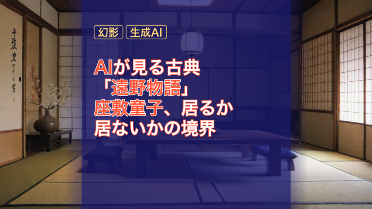 AIが見る古典「遠野物語」座敷童子、居るか居ないかの境界 — 座敷童子, AI, 居るか居ないか