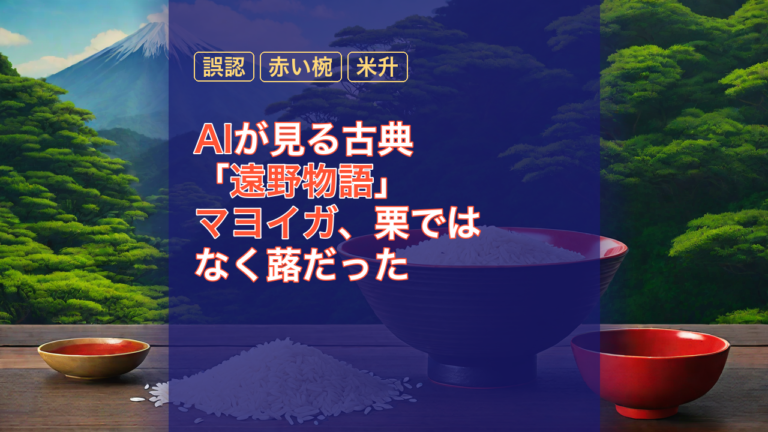 AIが見る古典「遠野物語」マヨイガ、栗ではなく蕗だった — マヨイガ, 遠野物語, AI