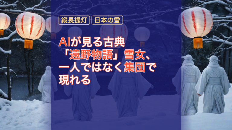 AIが見る古典「遠野物語」雪女、一人ではなく集団で現れる — 雪女, 遠野物語, AI