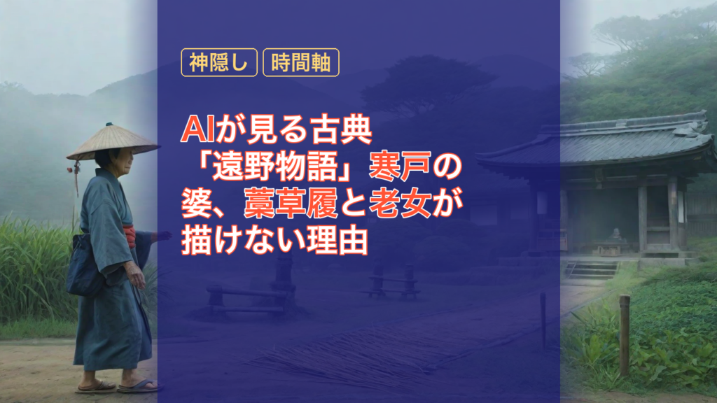 AIが見る古典「遠野物語」寒戸の婆、藁草履と老女が描けない理由 — 藁草履, 老女, 神隠し