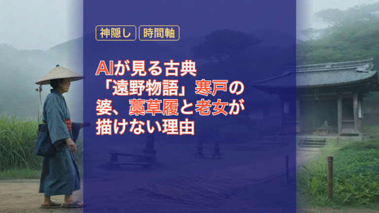 AIが見る古典「遠野物語」寒戸の婆、藁草履と老女が描けない理由 — 藁草履, 老女, 神隠し