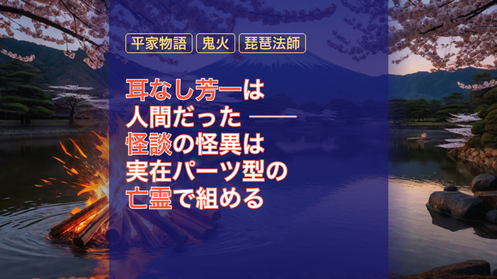 耳なし芳一は人間だった ── 怪談の怪異は実在パーツ型の亡霊で組める — 耳なし芳一, 平家物語, 怪談