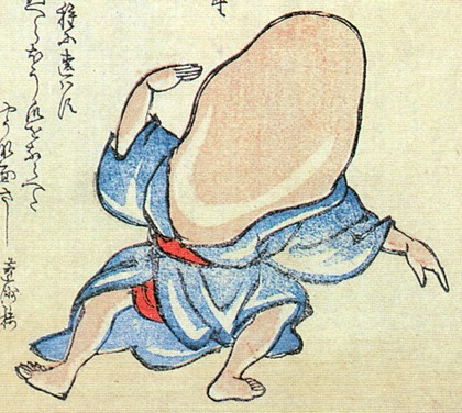 北尾政美ののっぺらぼう（パブリックドメイン）。つるりとした無貌の妖怪