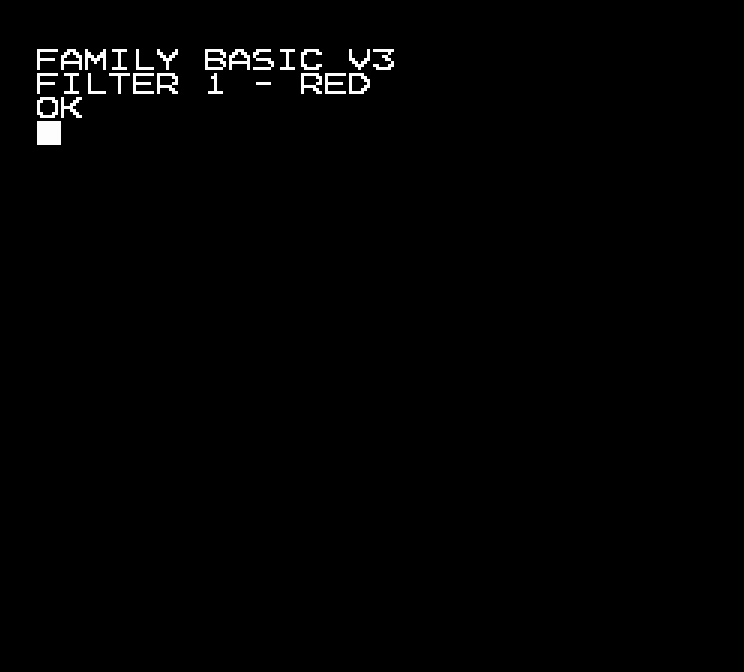 FILTER 実行前。白文字は (253,253,253) のまま、色は変わらない