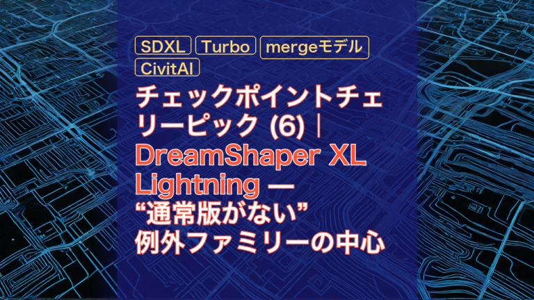 チェックポイントチェリーピック (6)｜DreamShaper XL Lightning — “通常版がない” 例外ファミリーの中心 — DreamShaper XL, SDXL, Lightning