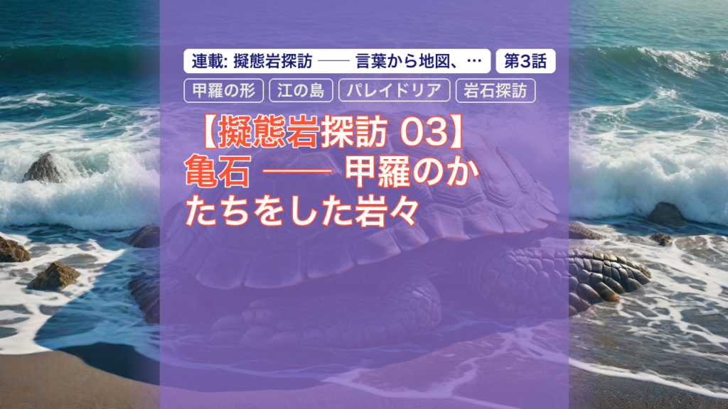 【擬態岩探訪 03】亀石 ── 甲羅のかたちをした岩々 — 擬態岩, 亀石, 甲羅の形