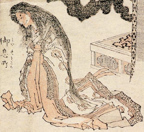 六条御息所の生霊（葛飾北斎『北斎漫画』より）